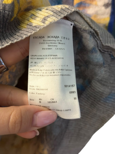 Escada плетена блуза с къс ръкав