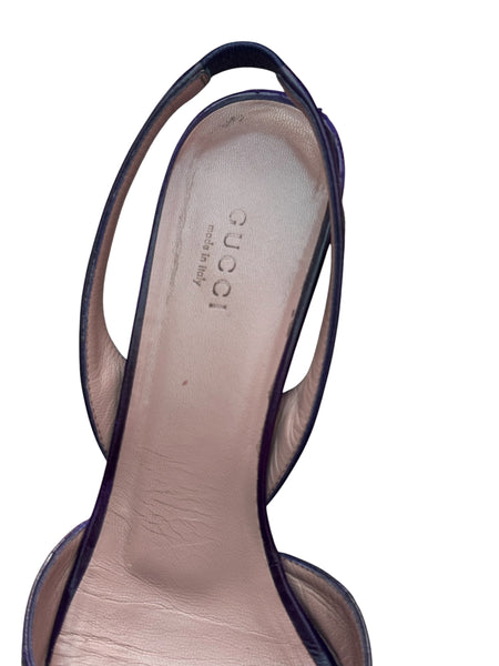 Gucci Arielle Eel Swarovski обувки на нисък ток