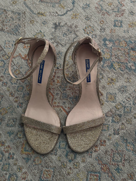 Stuart Weitzman златни сандали на ток