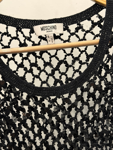 Moschino пайетен топ