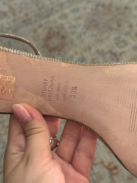 Stuart Weitzman златни сандали на ток