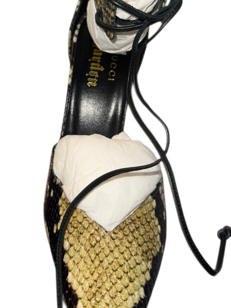 Gucci Garden Limited Edition Python обувки на ток