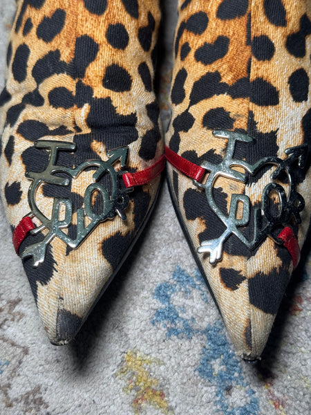 Dior by John Galliano леопардови боти