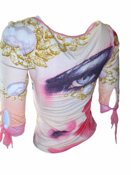 Roberto Cavalli S/S 2001 Elisabeth Taylor копринена блуза