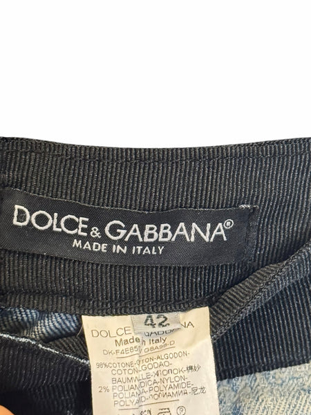 Dolce & Gabbana S/S 2010 дънкова пола с дантела